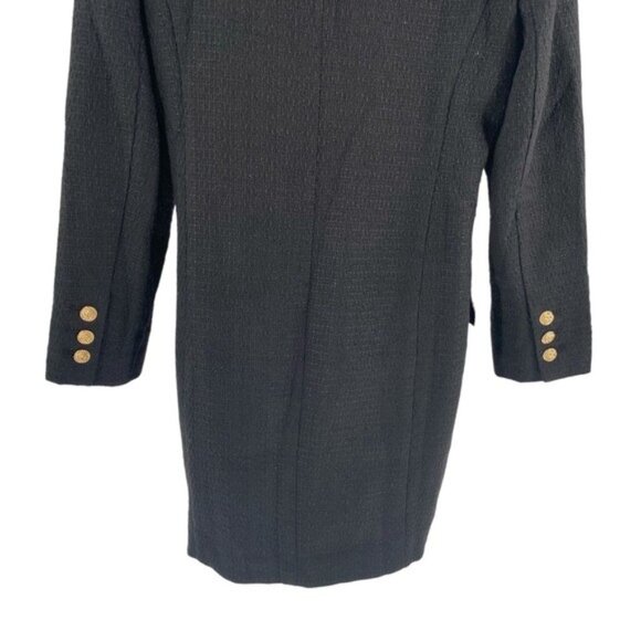 Pomander Place | NEW Black Tweed Keira Long Sleeve Mini Dress Size M - Picture 10 of 12